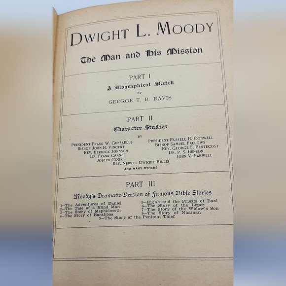 1900 Dwight L. Moody The Man and his Misson Hardcover Book Fallows Davis Hillis - Picture 7 of 15